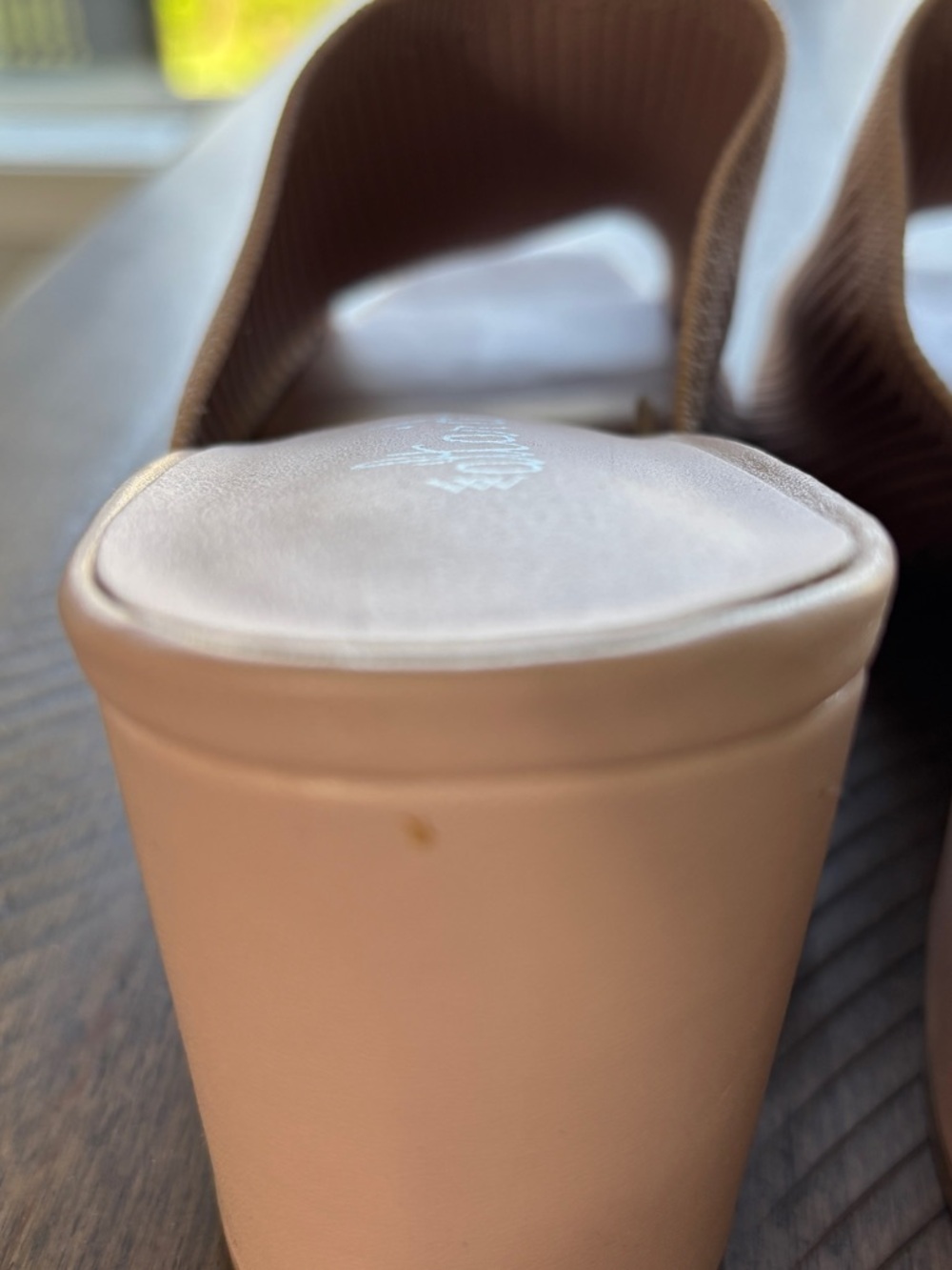 Altar’d State Tan Mule Knit Slides. Size 9 - Picture 4 of 6